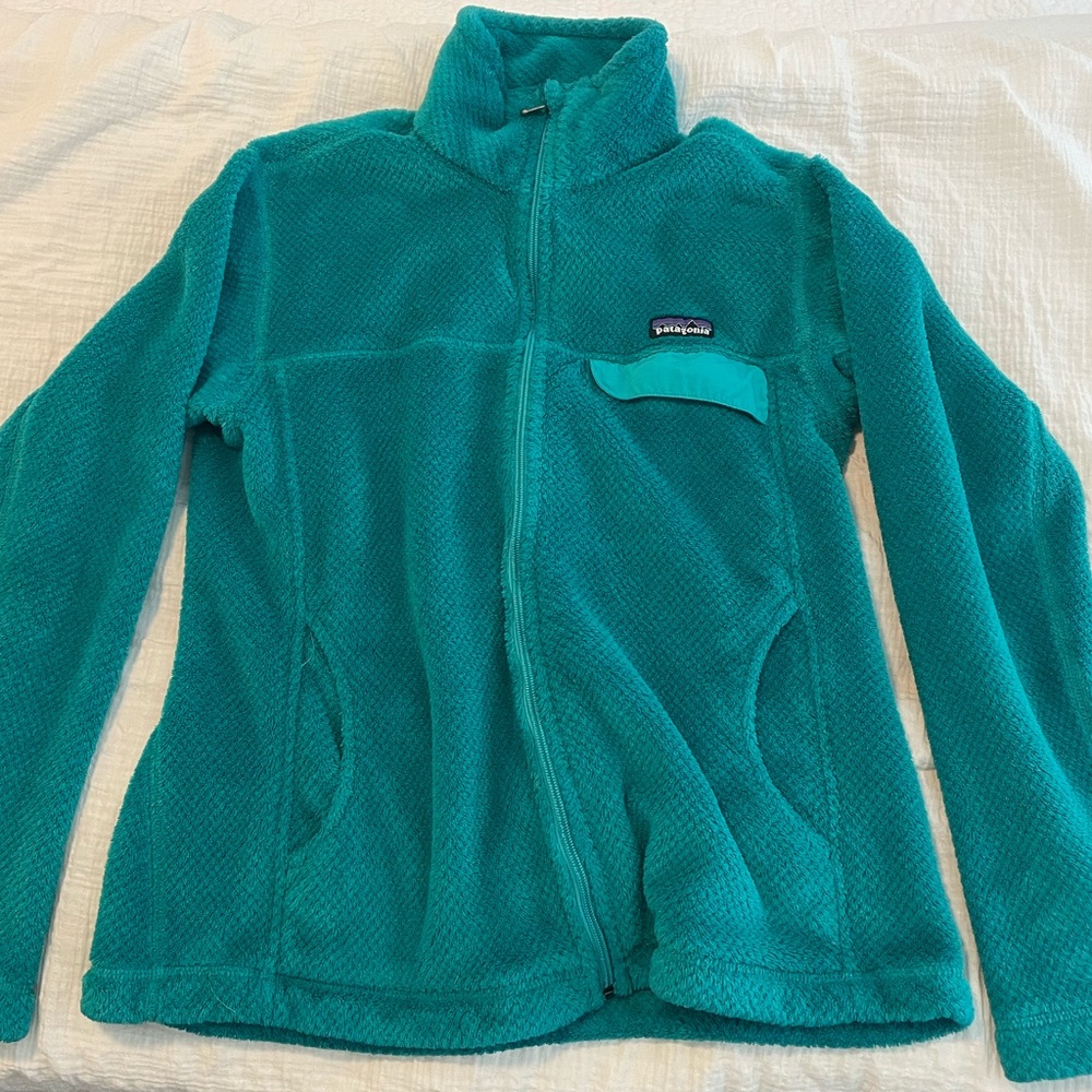 Patagonia Full Zip Turquoise Women’s Large